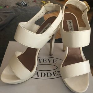 Steve Madden white heels